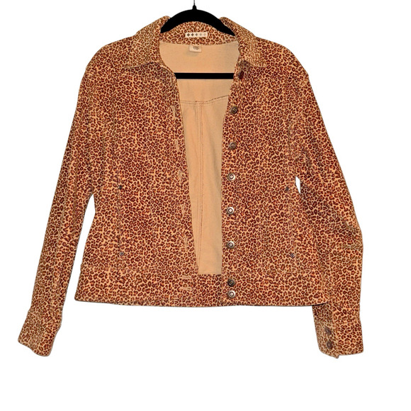 Corduroy Leopard Print Jacket‎ Sz Sm Unbranded Casual - Picture 1 of 8